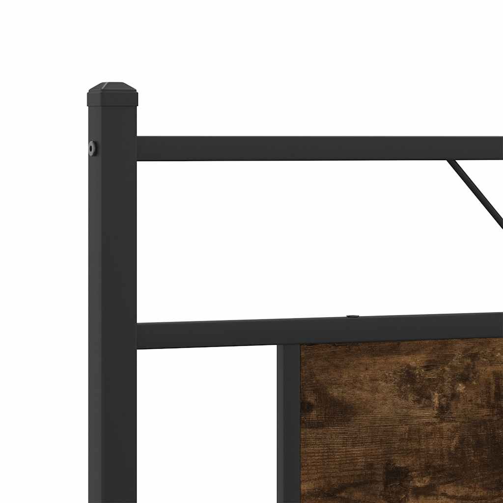 Metalni okvir kreveta bez madraca boja hrasta 183x213 cm
