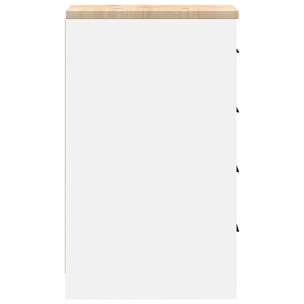 Garažni ormar za odlaganje bijeli 30x51x85 cm masivne borovine