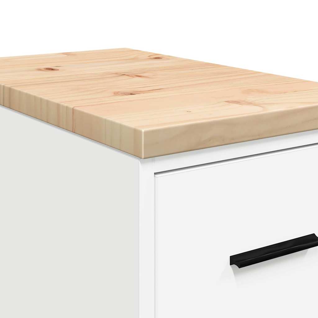 Garažni ormar za odlaganje bijeli 30x51x85 cm masivne borovine