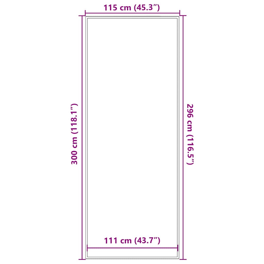 Otirač plavi 115x300 cm
