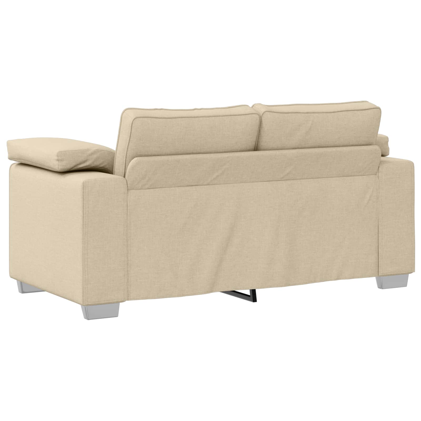 Sofa 3 pcs Krema 219 x 80 x 82 cm Platnasta tkanina