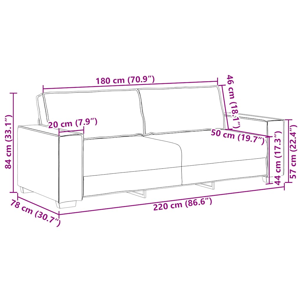 Dvodijelni set sofa s jastucima, crna tkanina