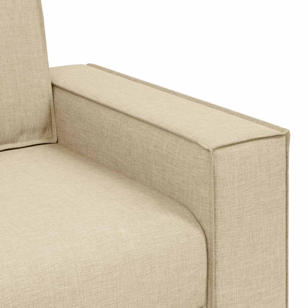 Dvodijelni set sofa s jastucima, krem tkanina