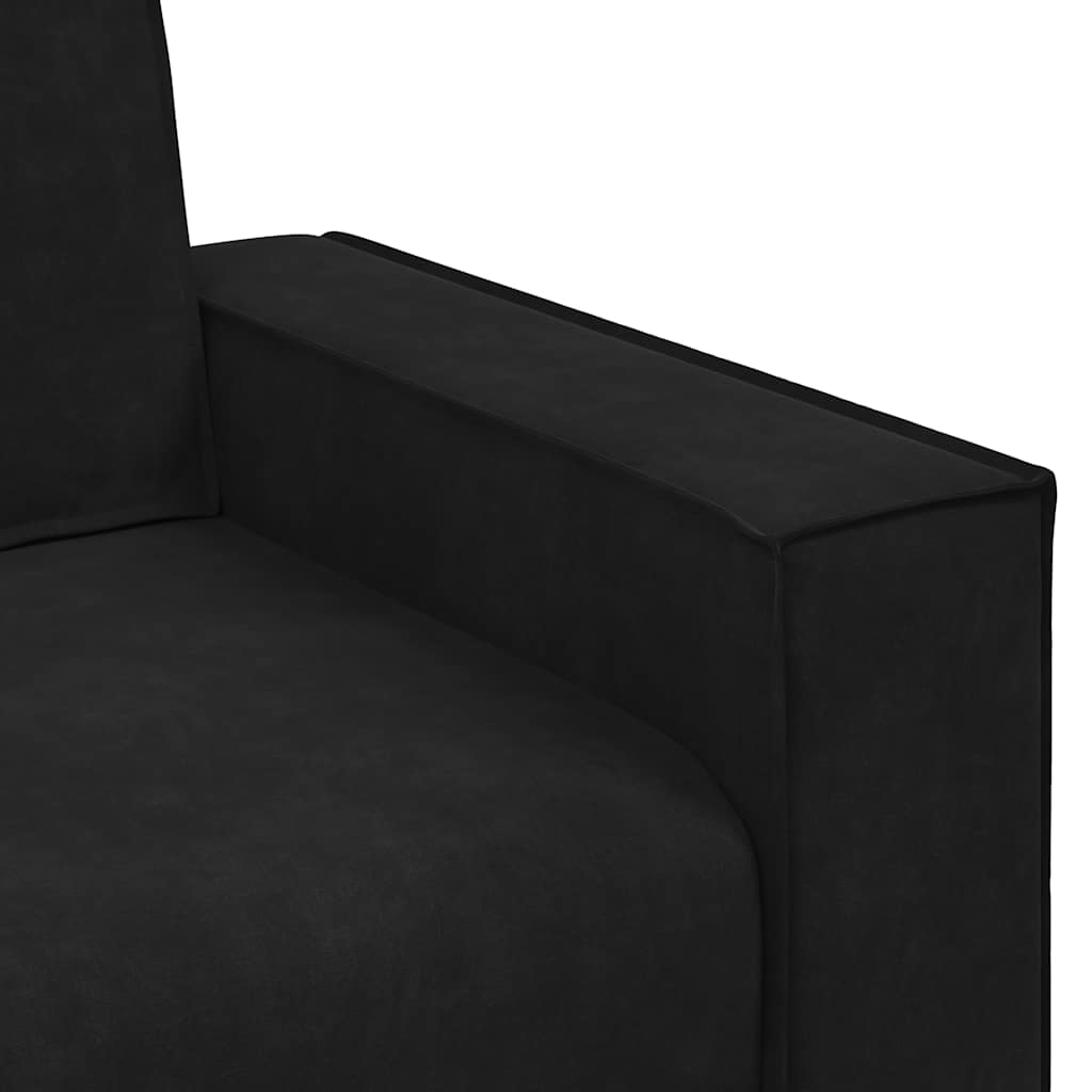 Dvodijelni set sofa s jastucima, crni baršun