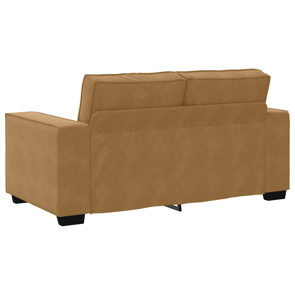 Dvodijelni set sofa s jastucima, smeđi baršun