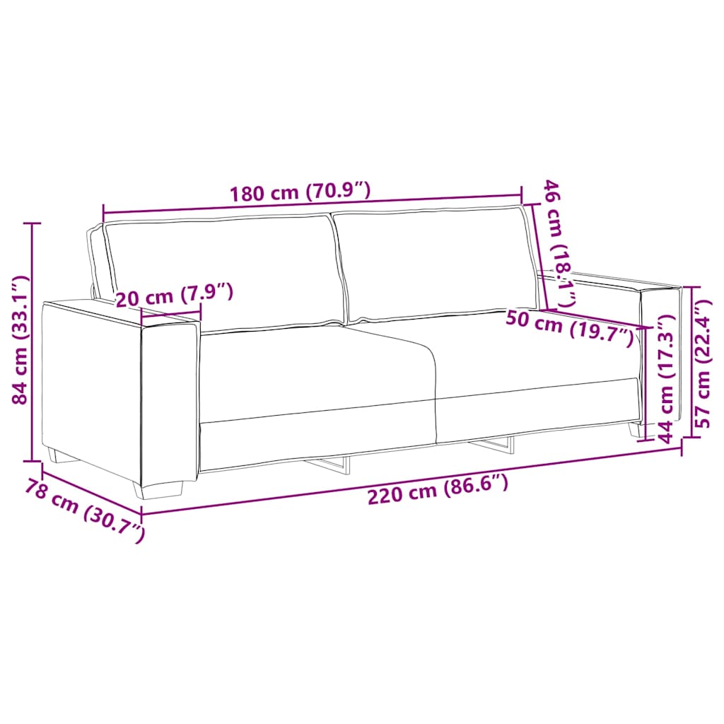 Dvodijelni set sofa s jastucima, smeđi baršun