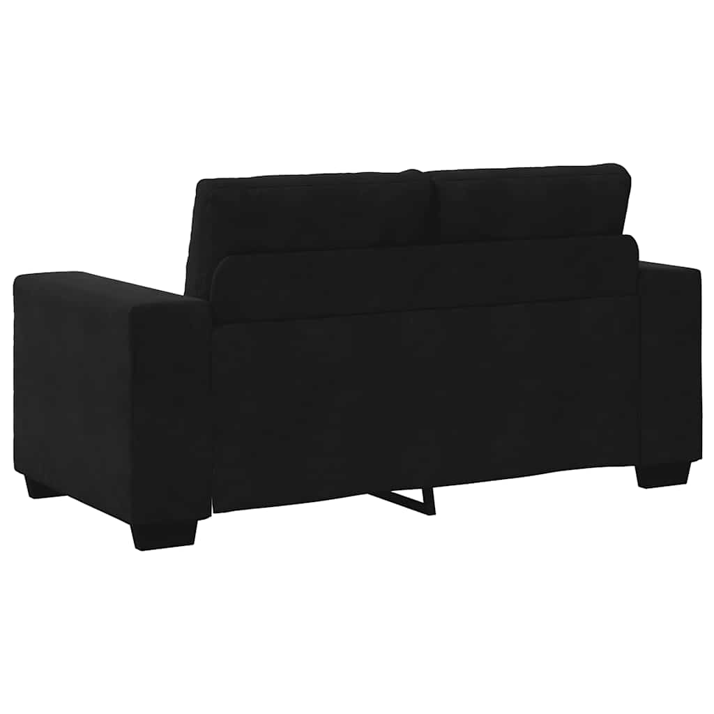 Dvodijelni set sofa s jastucima, crni baršun