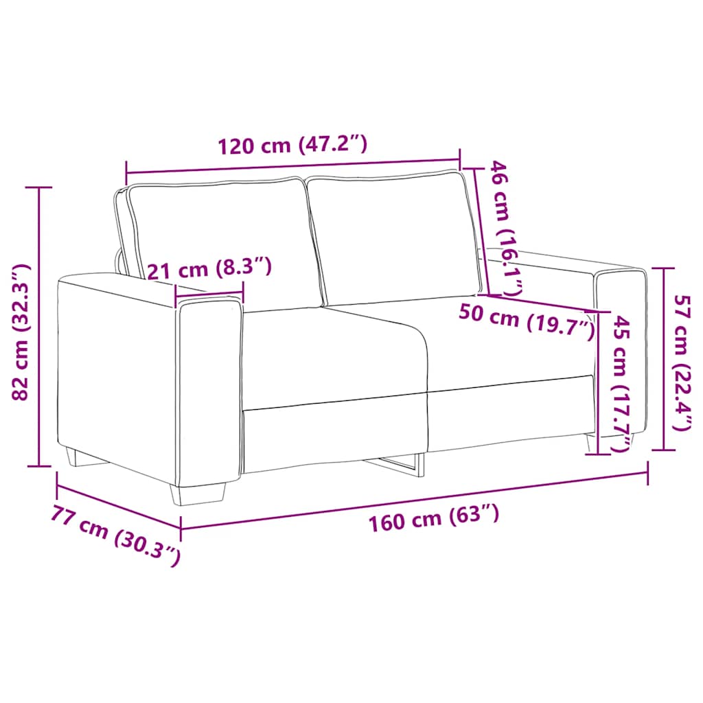 Dvodijelni set sofa s jastucima, crna tkanina