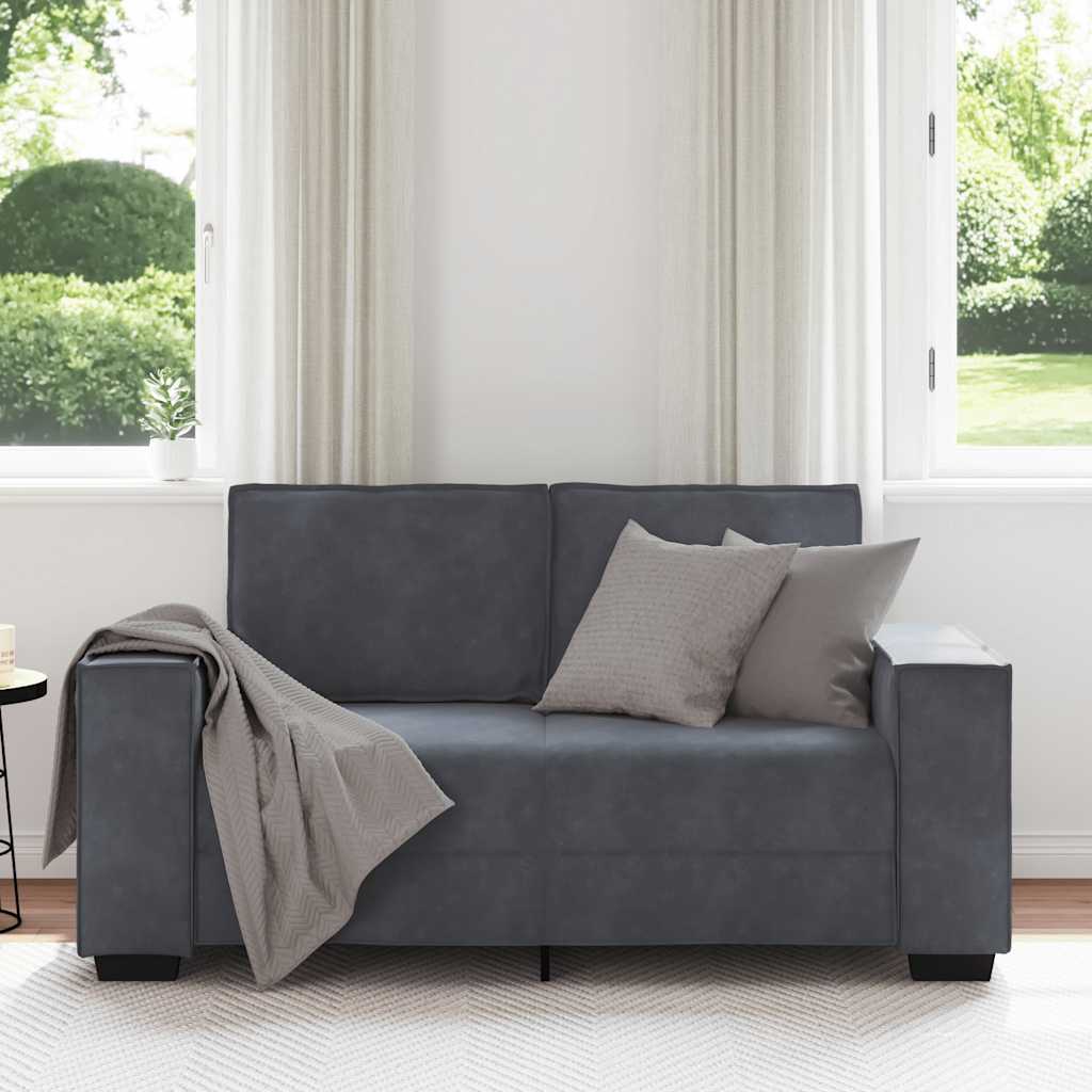 Dvosjed Sofa Tamno siva 160x78x84 cm Baršun