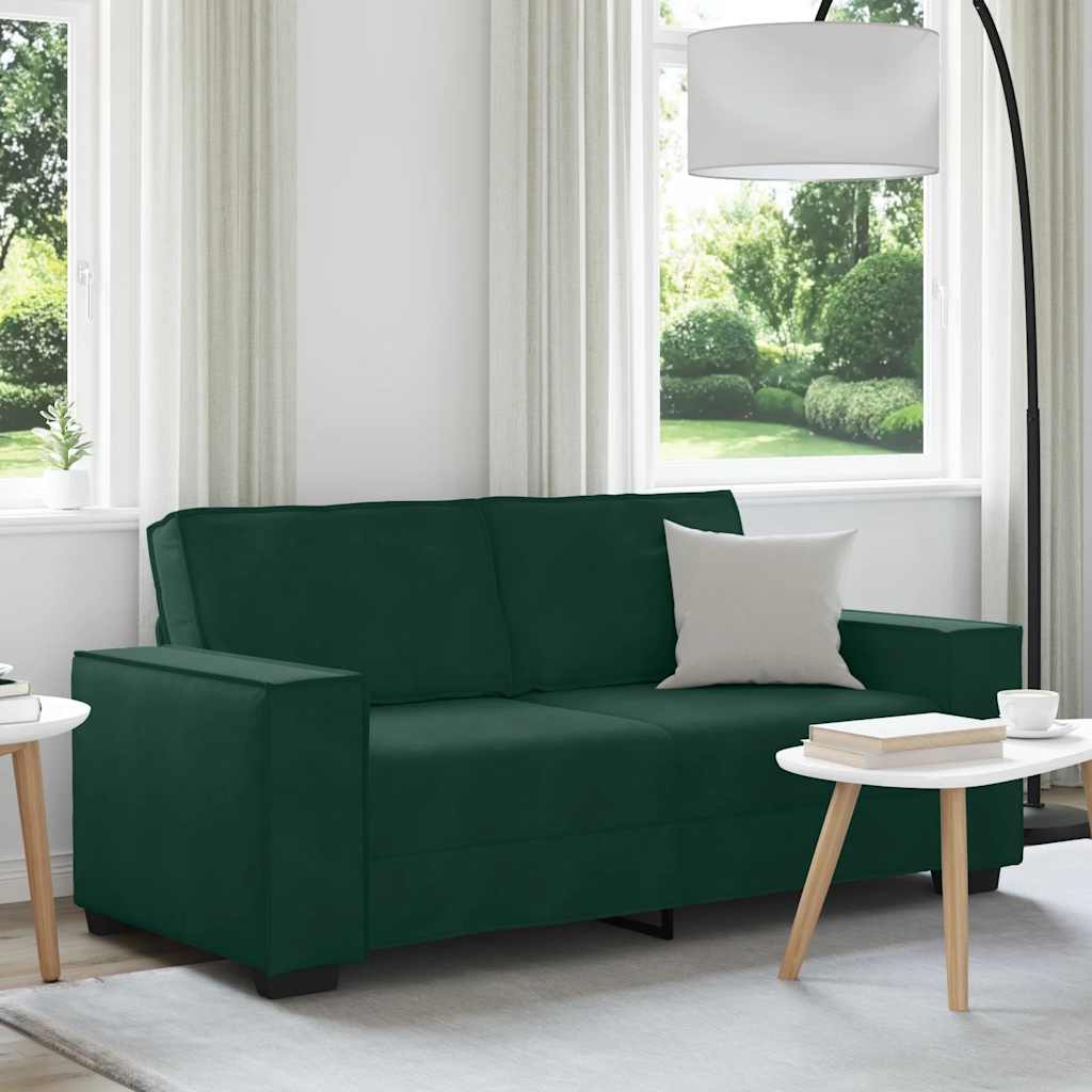 Dvosjed Sofa Tamnozelena 180x78x84 cm Baršun