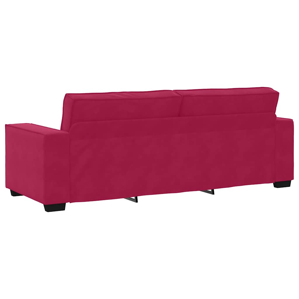 Trosjed Kauč Vinsko Crvena 220x78x84 cm Baršun
