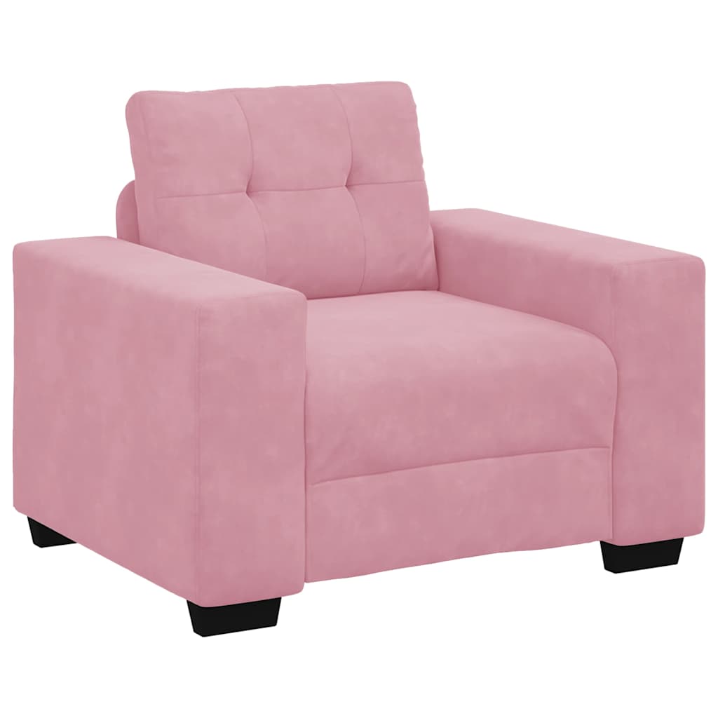 Sofa fotelja roza 100x78x80 cm baršun