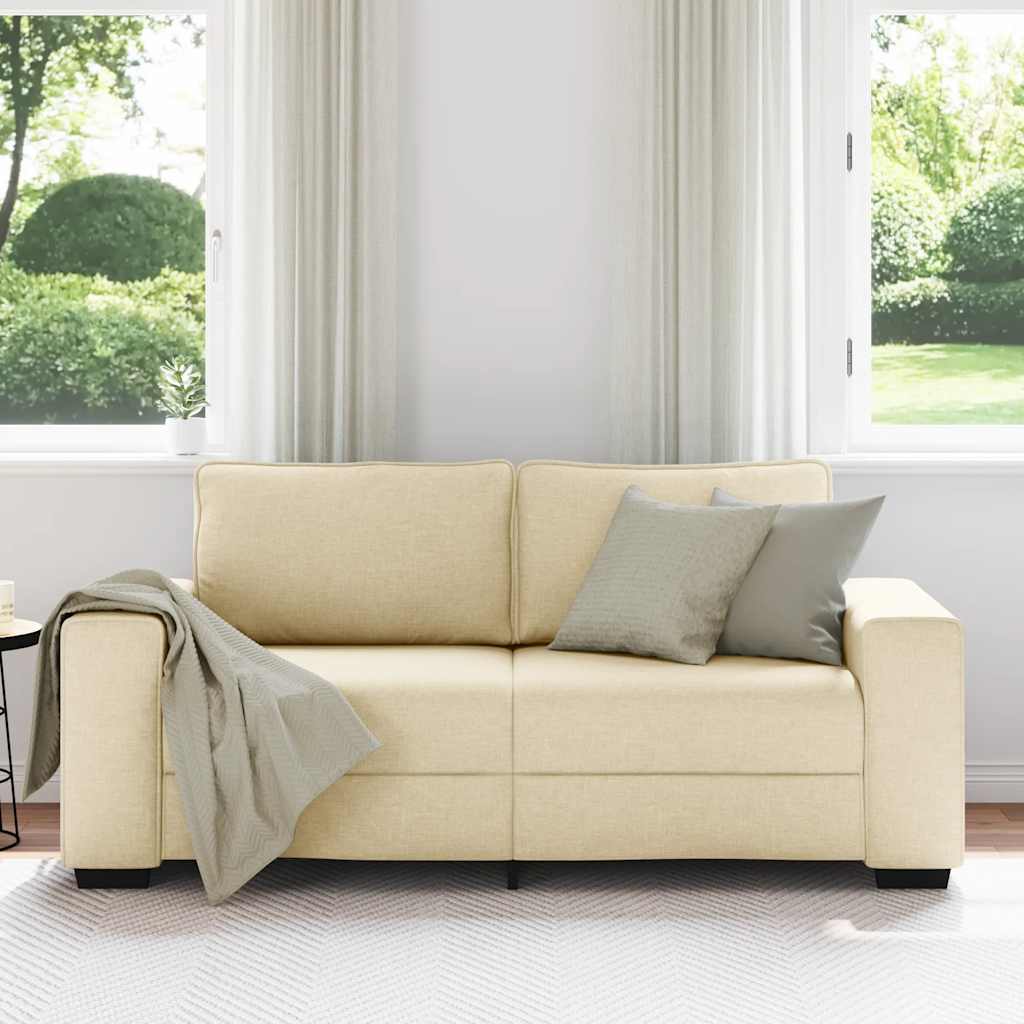 Dvosjed Kauč Krem 180x77x82 cm Tkanina