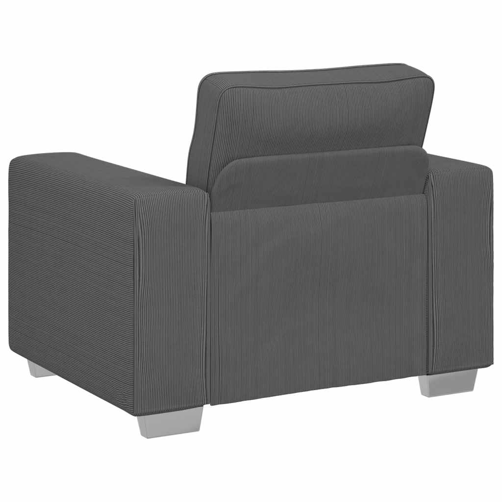 Sofa fotelja tamno siva 100x77x82 cm korduro tkanina