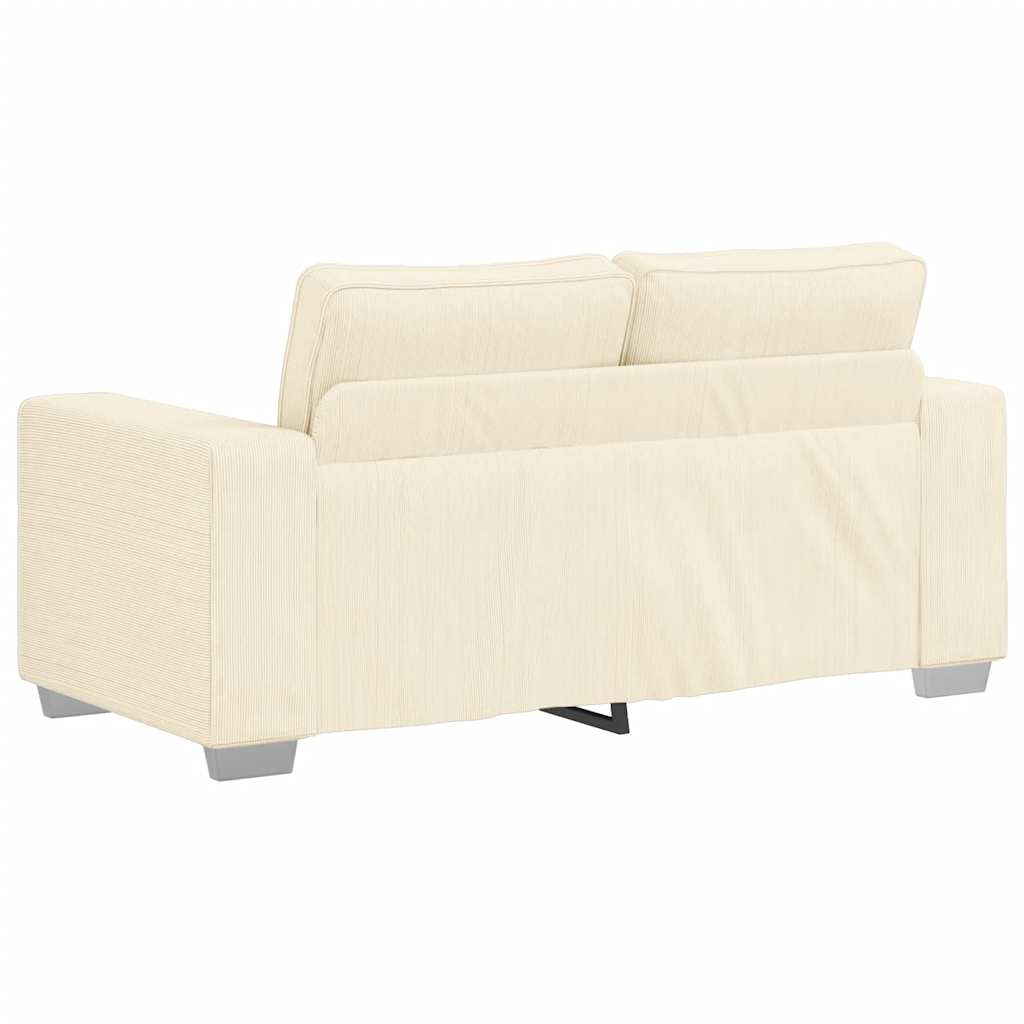 Dvosjed krem boje 160x77x82 cm korduro tkanina