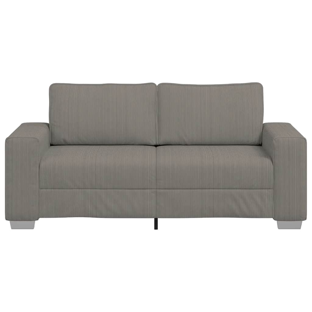 Dvosjed svijetlosiva 180x77x82 cm korduro tkanina