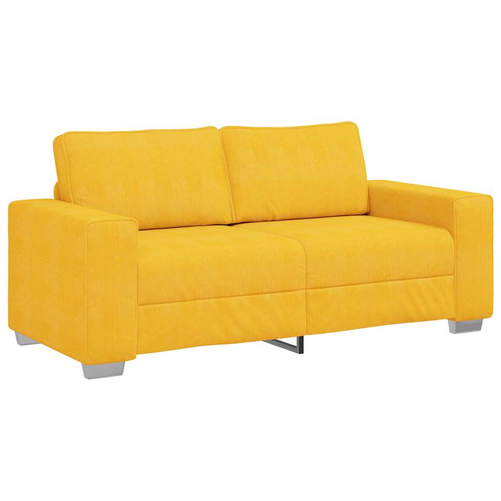 Dvosjed svijetložuti 180x77x82 cm korduro tkanina