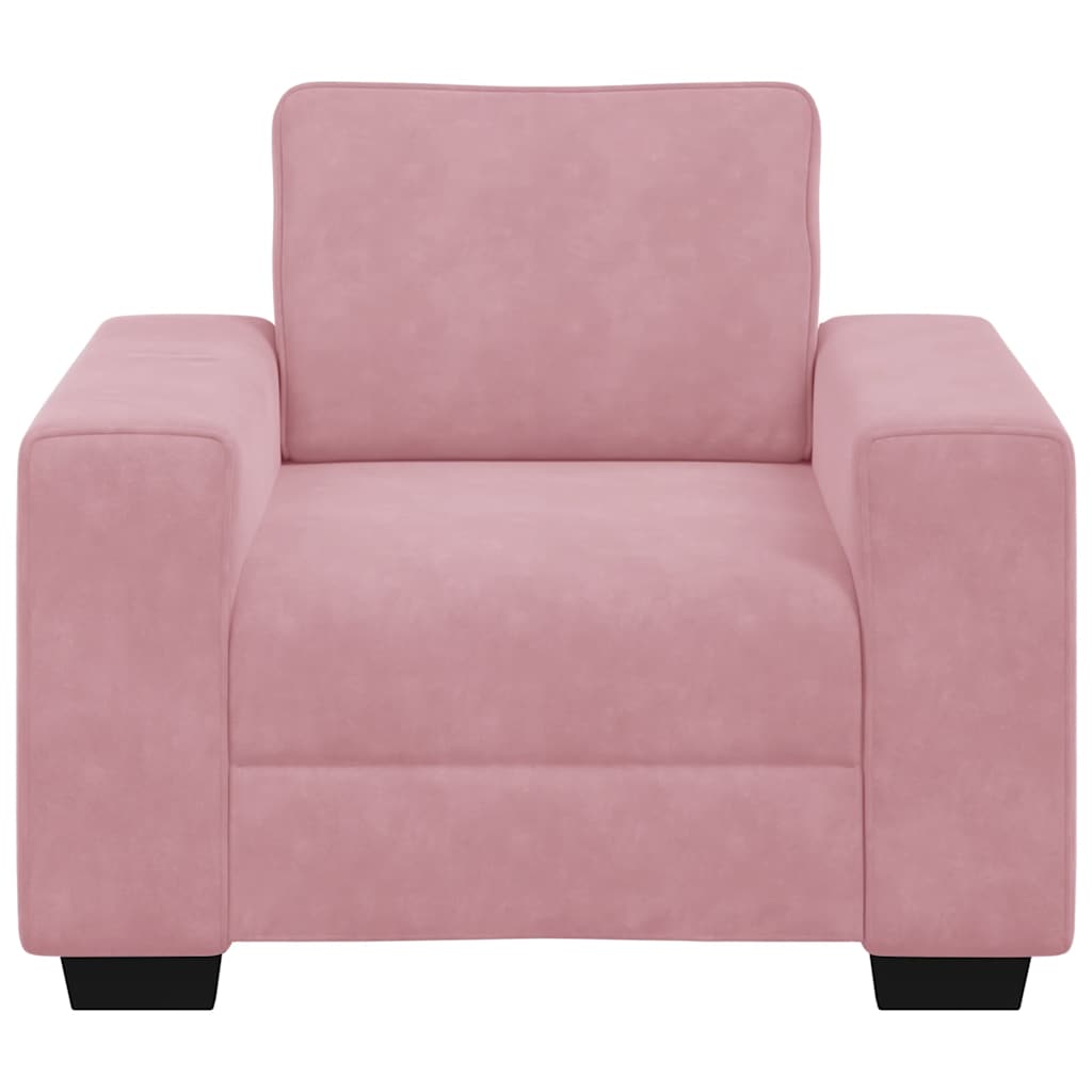 Sofa fotelja roza 100x77x82 cm baršun