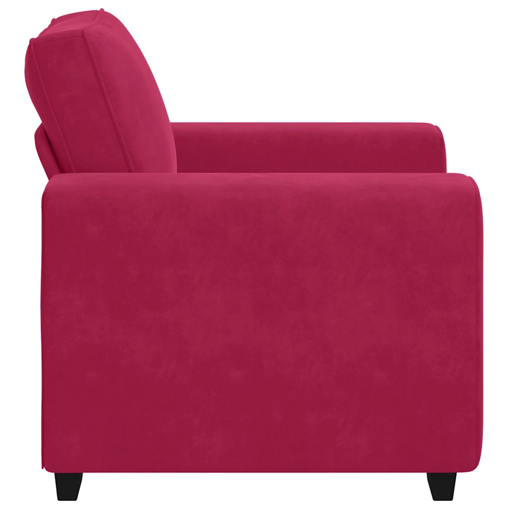 Sofa fotelja vino crvena 100x77x82 cm baršun