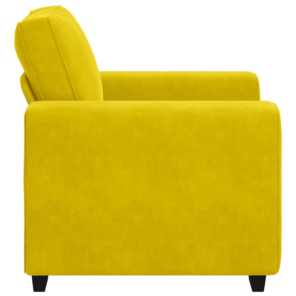 Sofa fotelja žuta 100x77x82 cm baršun