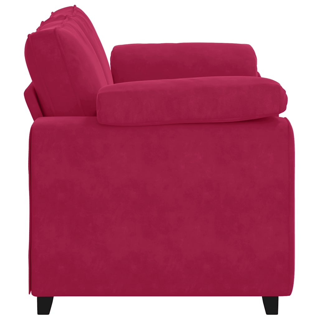 Dvosjed, sofa, vino crvena, 160x77x82 cm, baršun