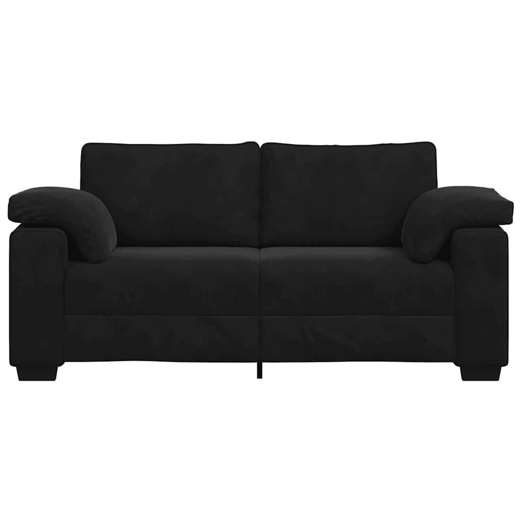 Dvosjed Crni 180x77x82 cm Baršun