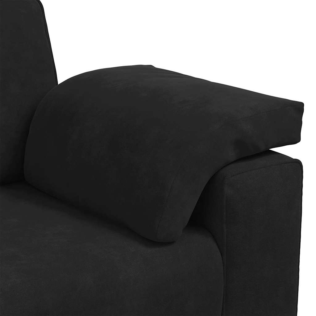 Dvosjed Crni 180x77x82 cm Baršun