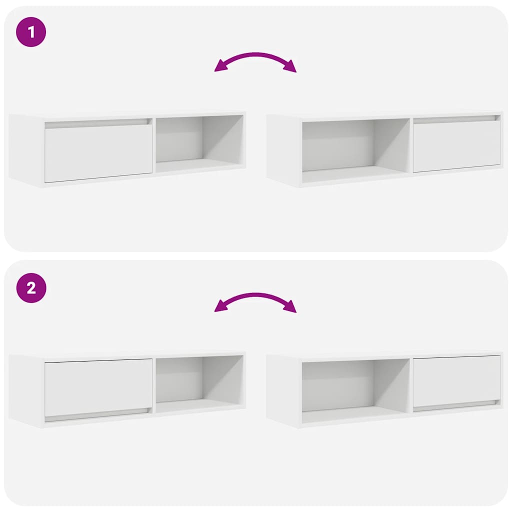 TV ormarić bijeli 100x31x25,5 cm izrađeno drvo