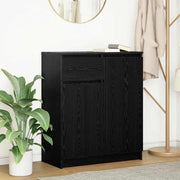 Komoda s ladicama crni hrast 71x35x84 cm konstruirano drvo