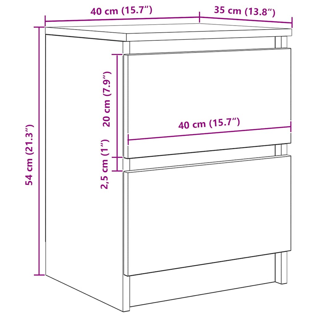 TV ormarić betonsko-sivi 40x35x54 cm inženjerski drvo