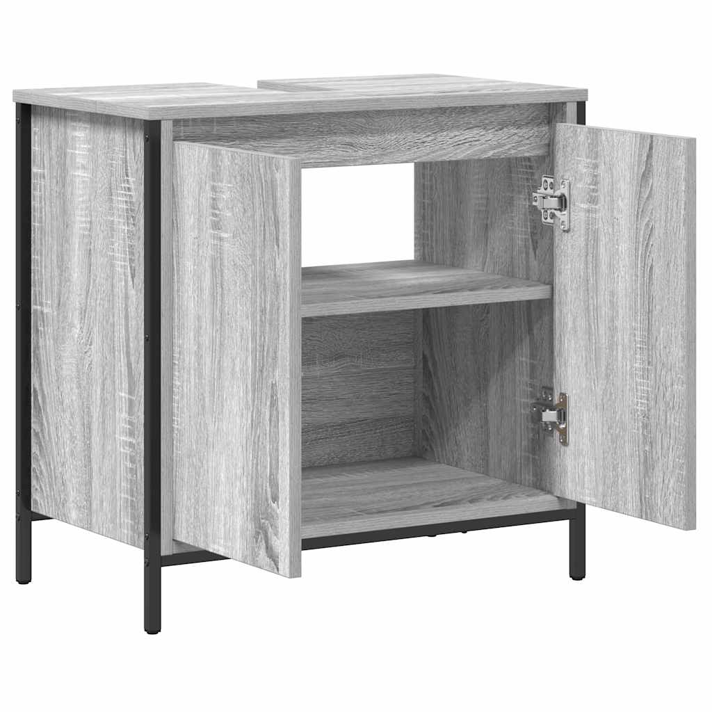 Ormarić za umivaonik u kupaonici sivi Sonoma 60x34,5x60 cm