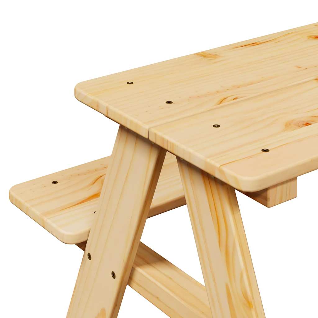 Dječji stol s klupama IRUN 90x79,5x50 cm Masivno drvo