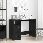 Radni stol s ladicama Crni hrast 102x50x76 cm Konstruirano drvo