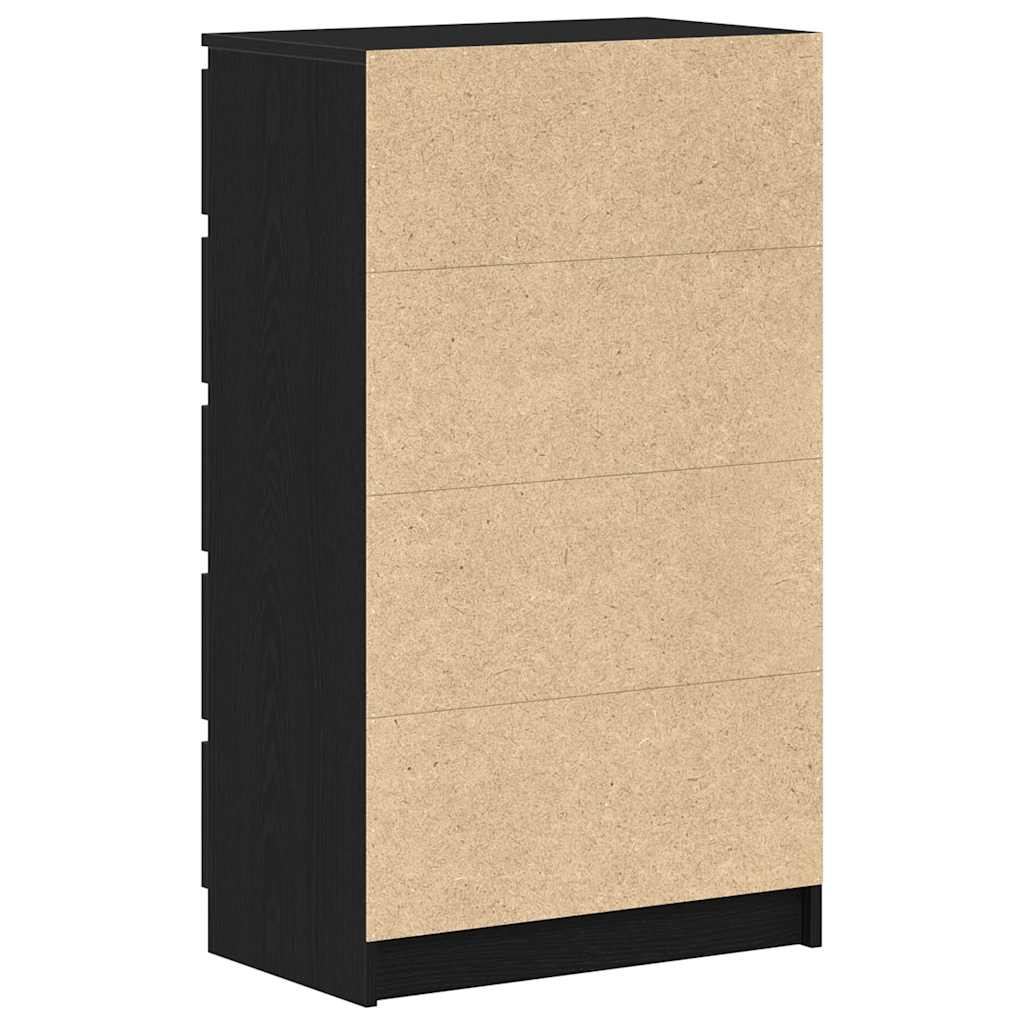 Ormarić s ladicama crni hrast 60x36x103 cm inženjerski drvo