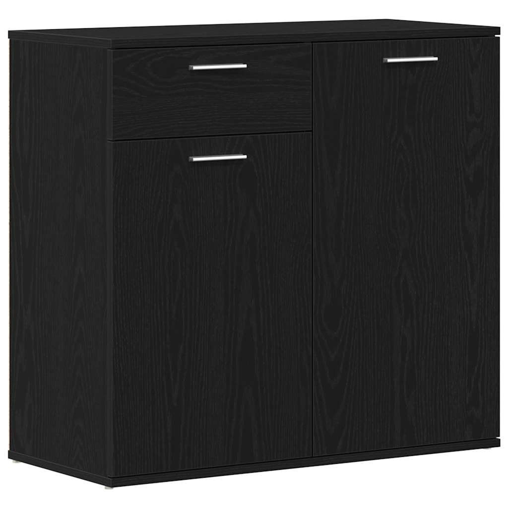 Komoda crni hrast 80x36x75 cm Inženirsko drvo