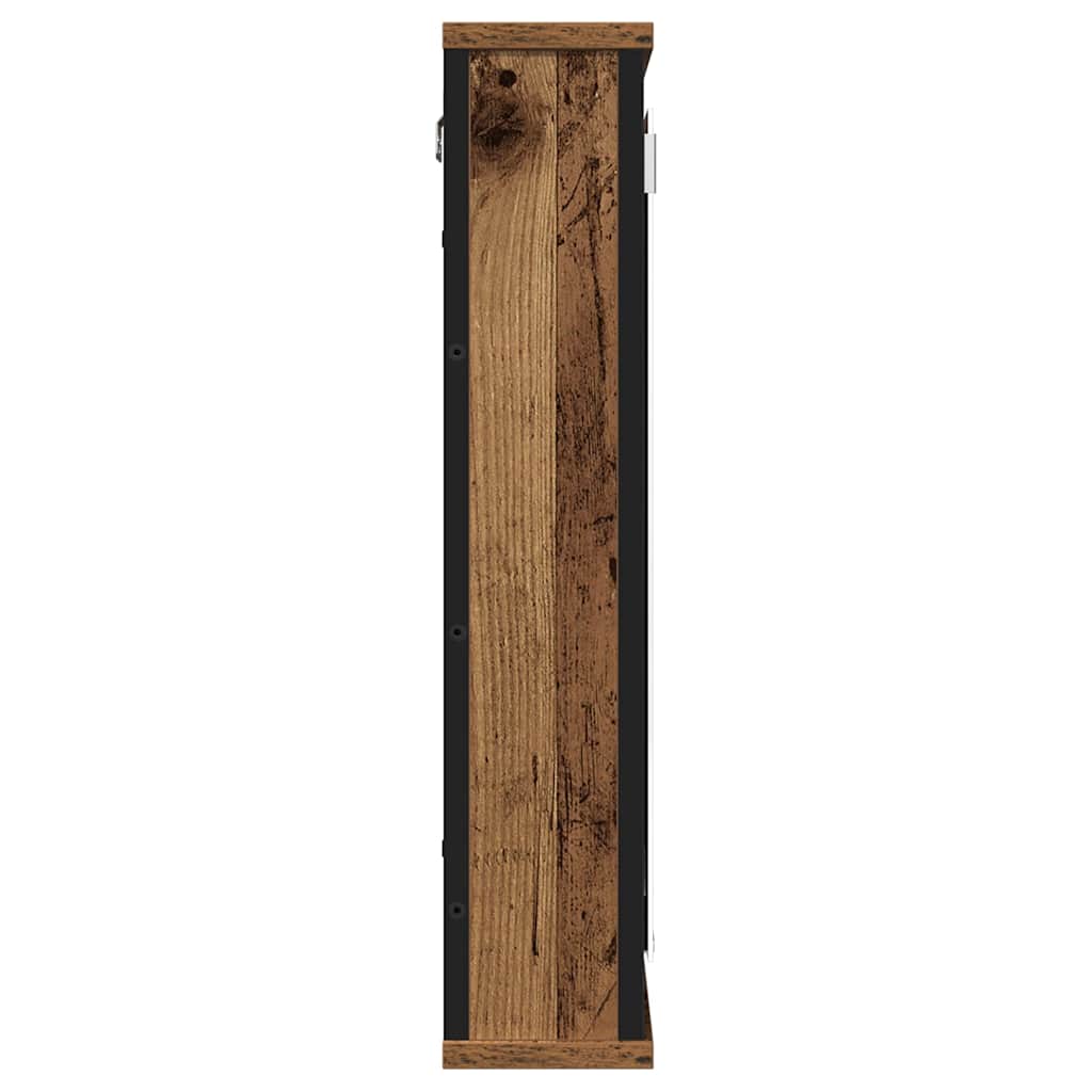 Kupaonski ormarić s ogledalom, staro drvo, 42x12x60 cm, inženjerski drvo