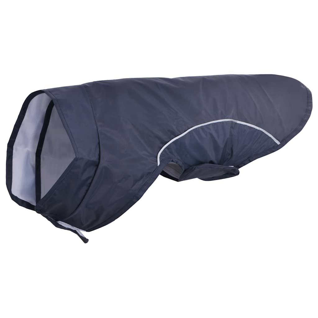 Kabanica za pse s reflektirajućim trakama, poliester, tamnoplava, M