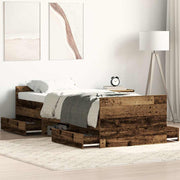 Okvir kreveta bez madraca staro drvo 100x200 cm