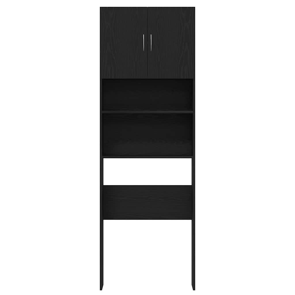 Ormarić za perilicu rublja crni hrast 64x24x190 cm inženjerski drvo