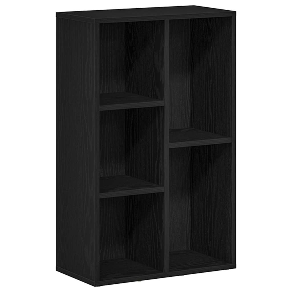 Polica za knjige crni hrast 50x25x80 cm inženjerski drvo