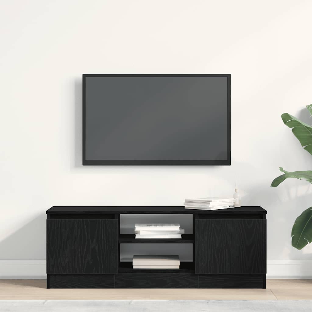 TV ormarić crni hrast 102x30x36 cm inženjerski drvo