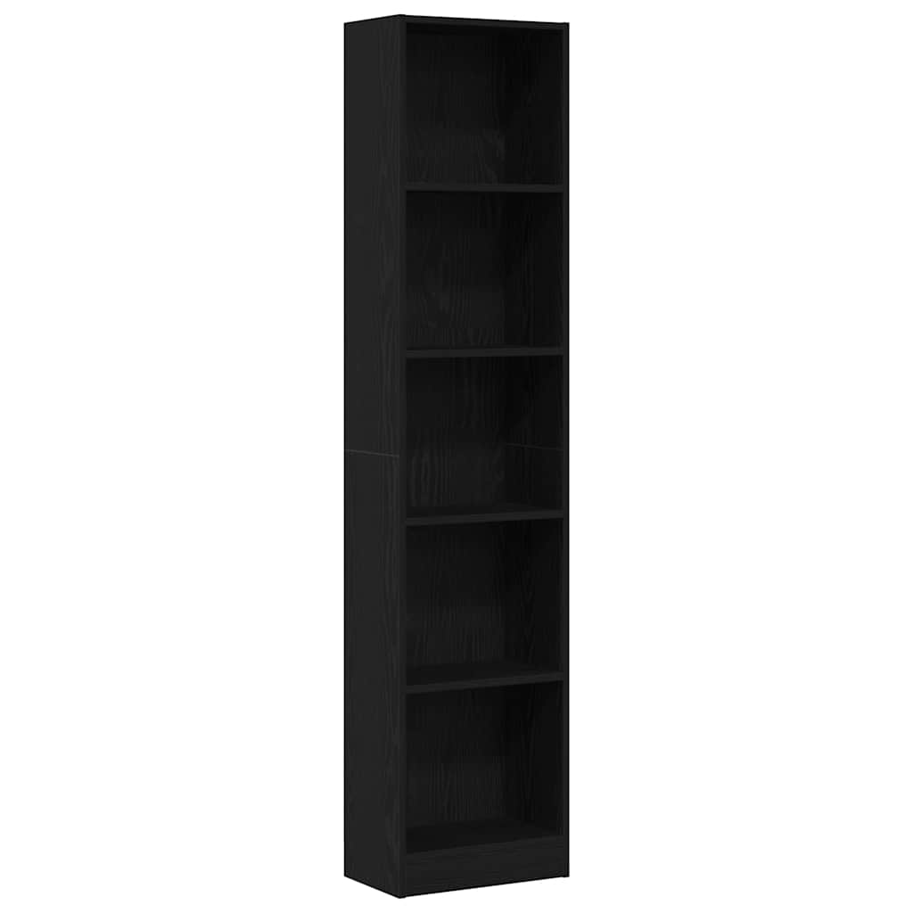 Biblioteka crni hrast 40x24x176 cm Inženirsko drvo