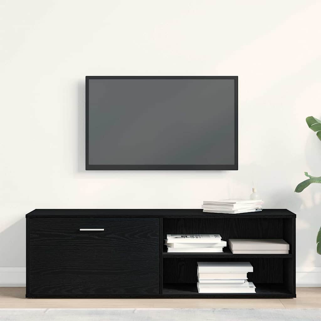 TV ormarić crni hrast 120x34x37 cm inženjerski drvo