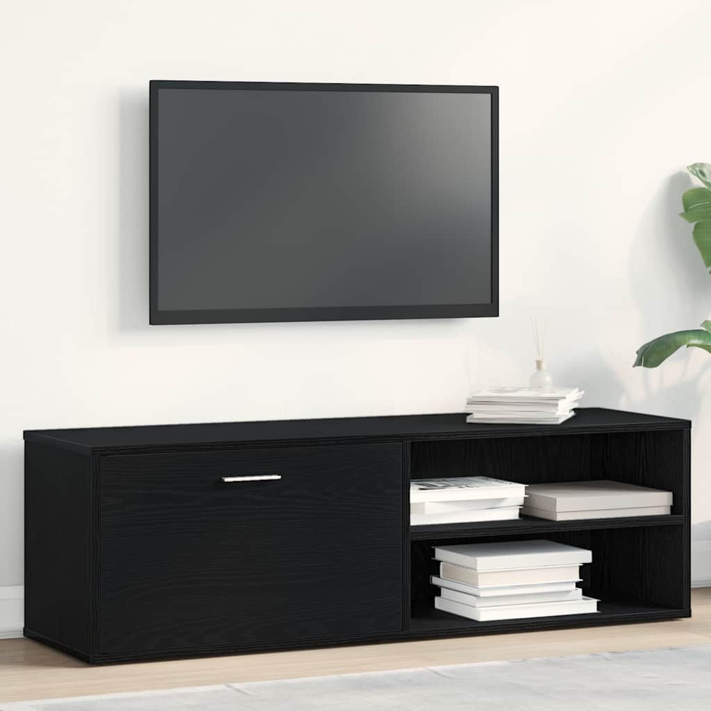 TV ormarić crni hrast 120x34x37 cm inženjerski drvo