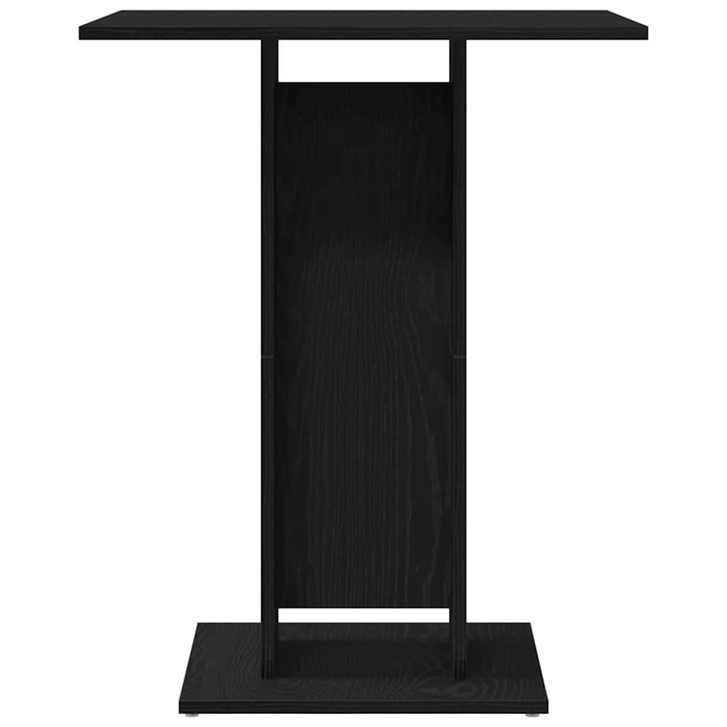 Bistro stol crni hrast 60x60x75 cm inženjerski drvo