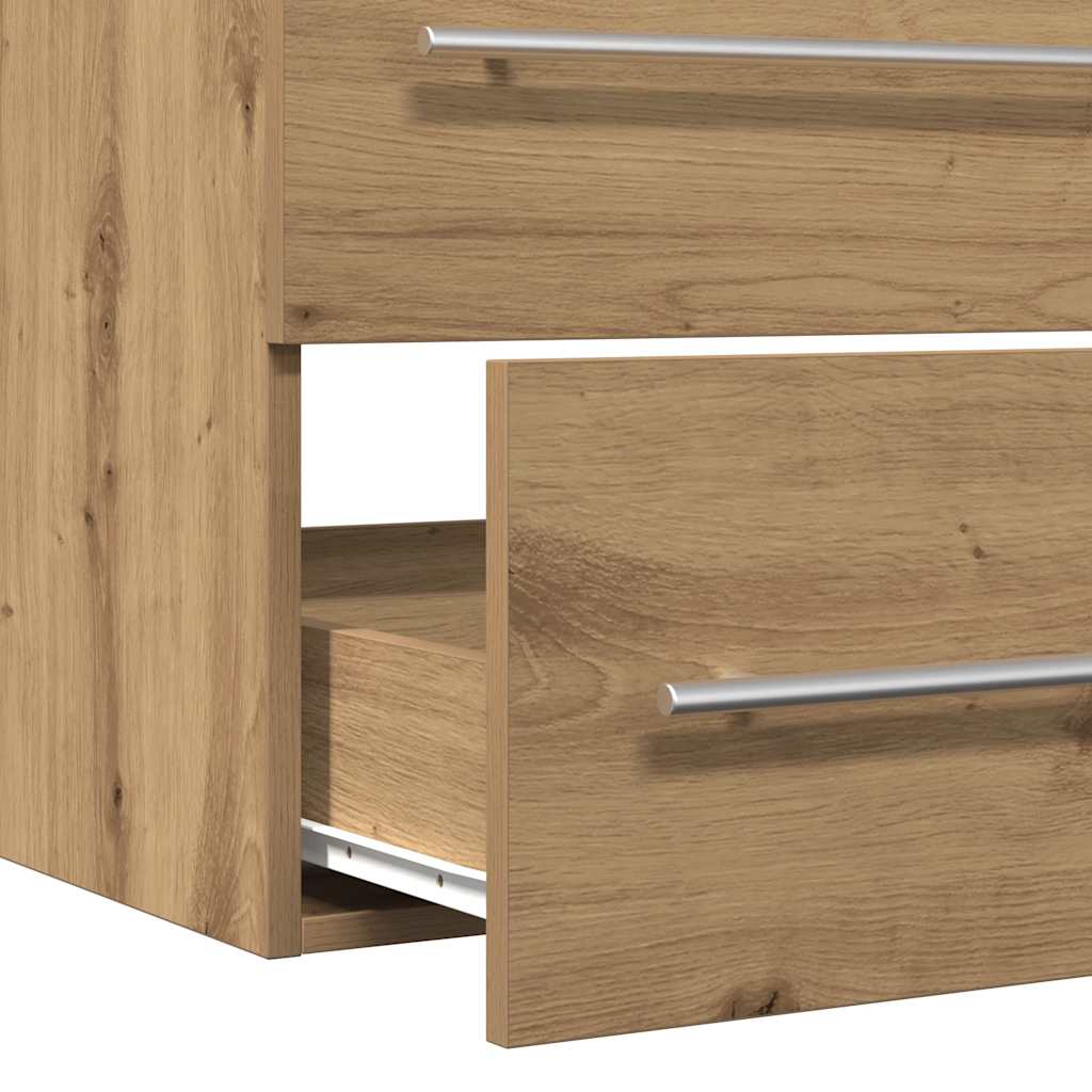Ormarić za umivaonik u kupaonici Artisan hrast 80x38,5x48 cm Konstruirano drvo