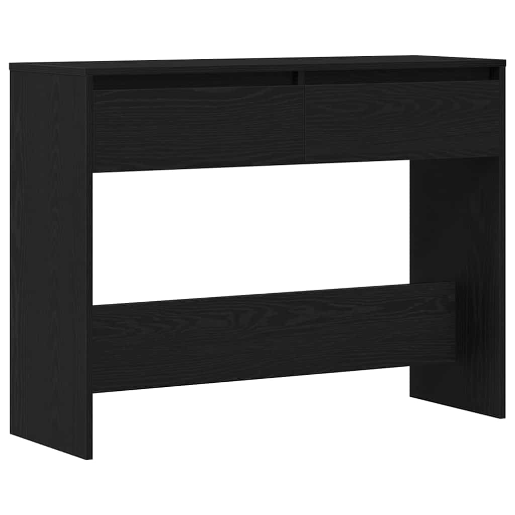 Konzolna stolica s ladicama Crni hrast 100 x 35 x 76,5 cm