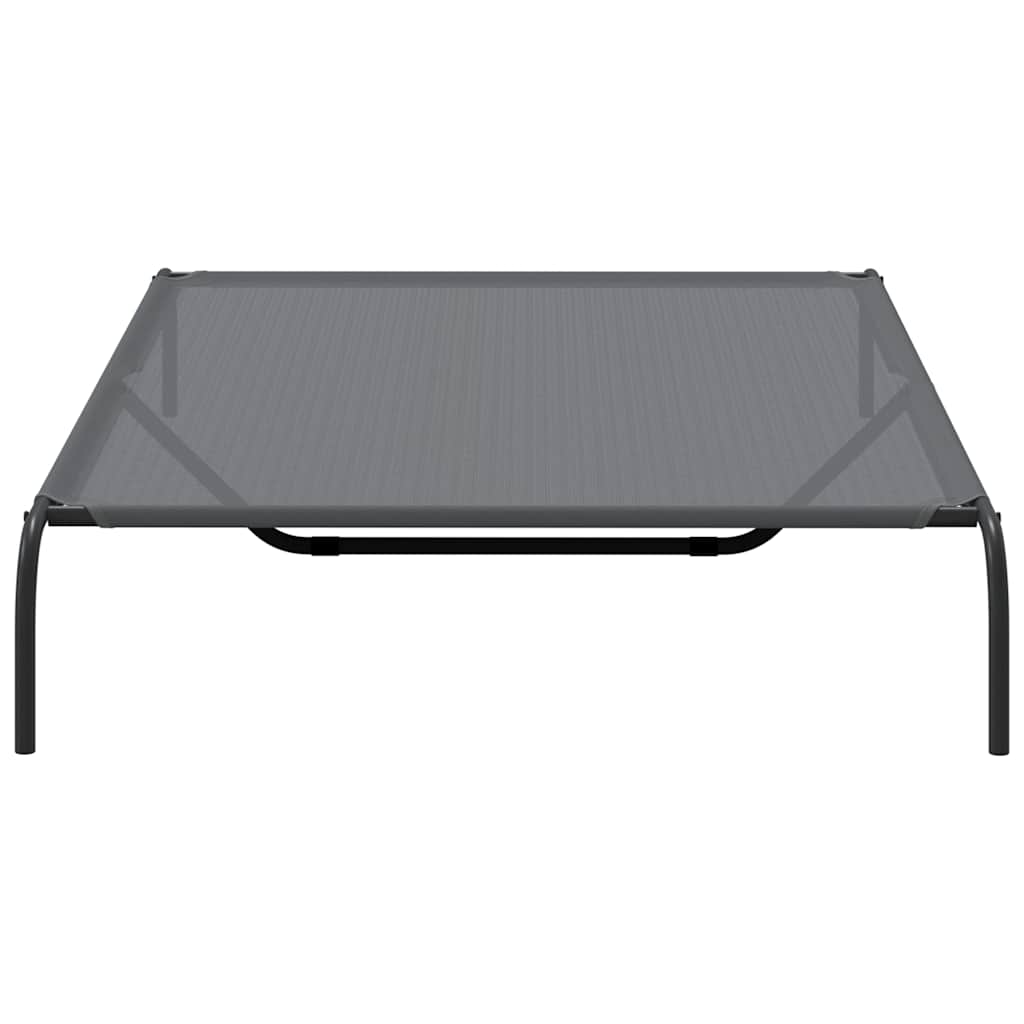 Povišeni krevet za pse sivi 150x90x20 cm tekstil i čelik