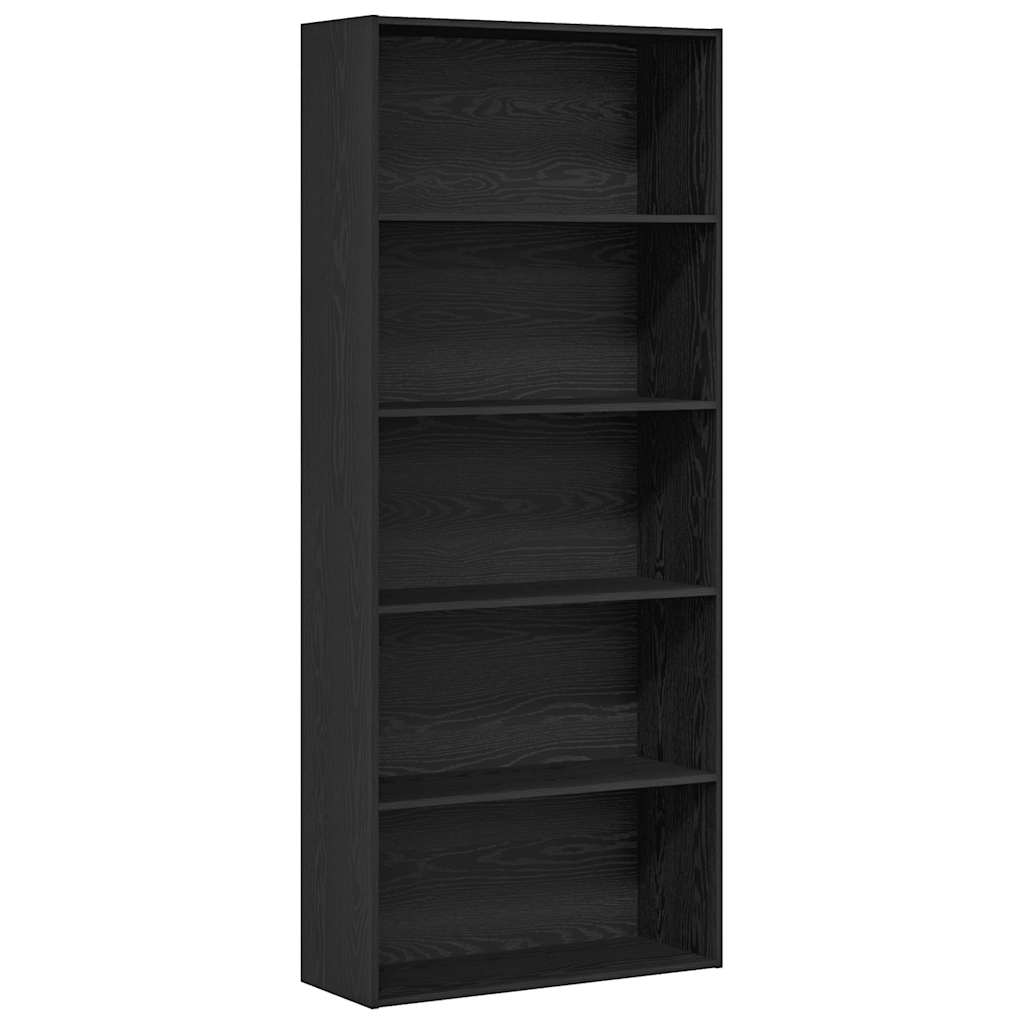 Ormar za knjige crni hrast 80x30x189 cm inženjerski drvo