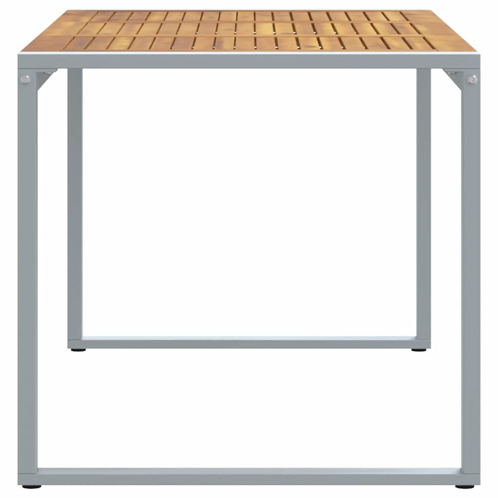 Stol za vrt Siva 140 x 80 x 75 cm Čvrsto drvo akacije